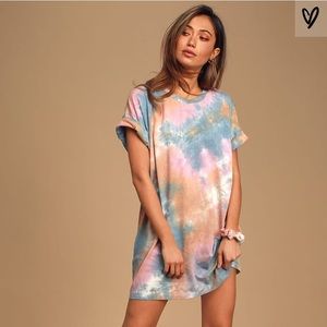 lulu’s tie-dye t shirt dress, Sz Small